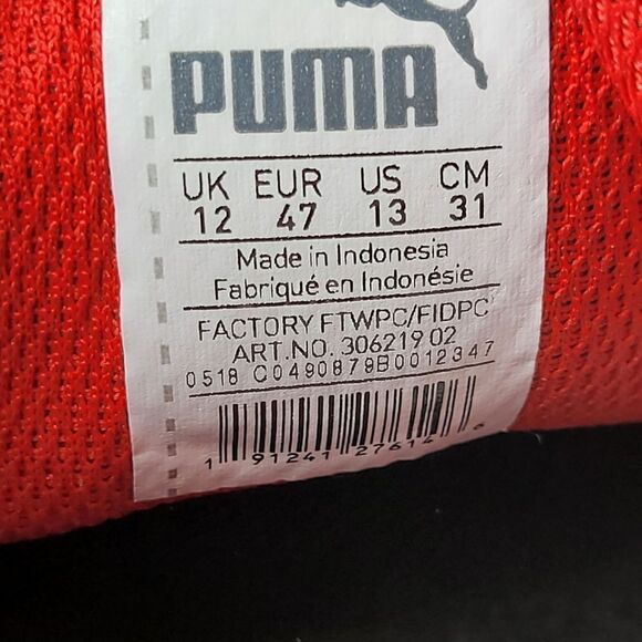 Puma Scuderia Ferrari Kart Cat III Mens Size 13 Sneaker  Black Red Shoes - Picture 9 of 10